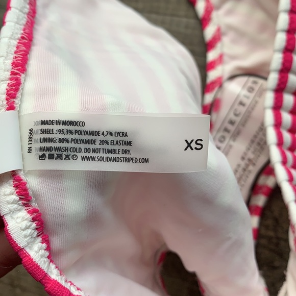 Solid & striped pink and white bikini bottoms XS - Picture 5 of 5